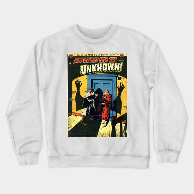 Adventures Into the Unknown Vintage Comic Cover Crewneck Sweatshirt by Brockapulco